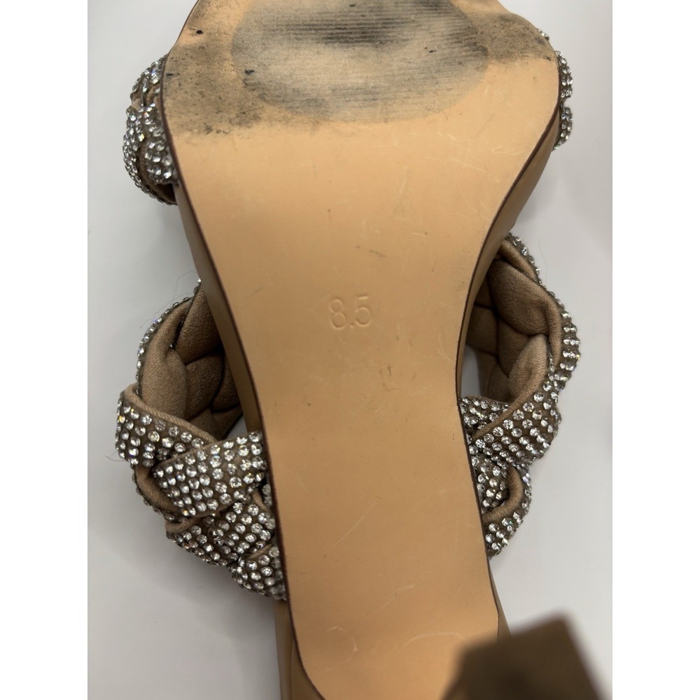 Steve Madden Kenley Rhinestone Sandal Heels Sequin 8.5 Event Formal Cocktail - Picture 9 of 9